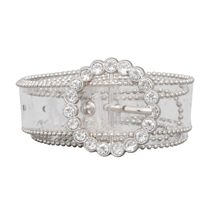 Silver Crystal Transparent Belt