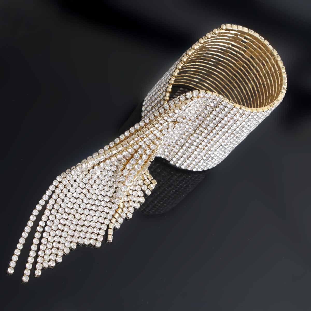 Gold 20 Line Fringe Cuff