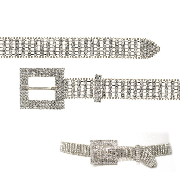 Silver Ball Chain Frame Belt